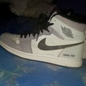 Black and White Air Jordan's